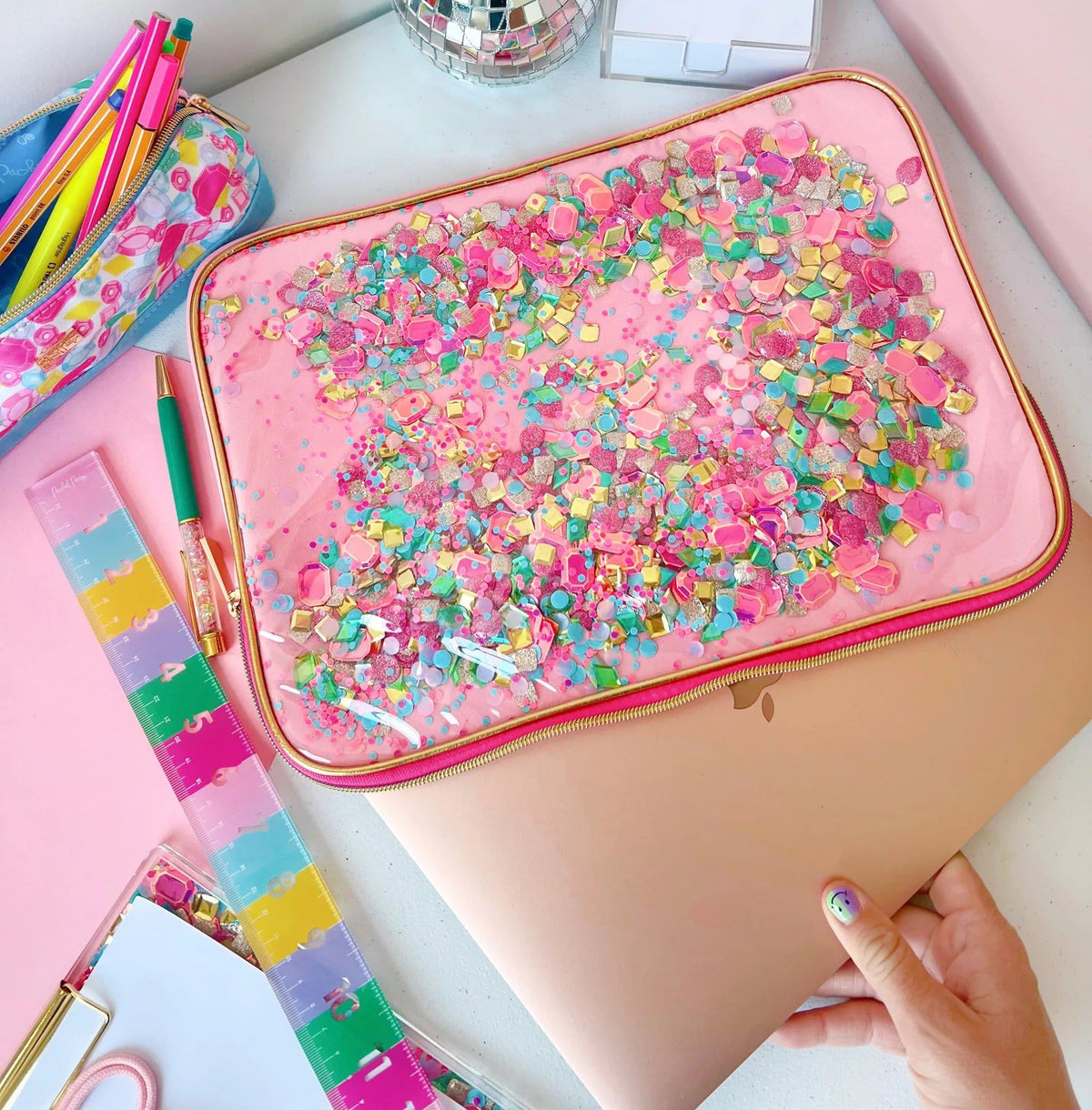 Packed Party - Funda para portátil con confeti