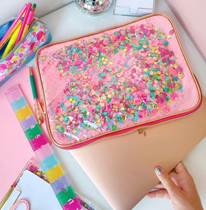 Packed Party - Funda para portátil con confeti