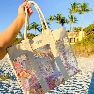 Packed Party - Bolso de hombro y playa con confeti