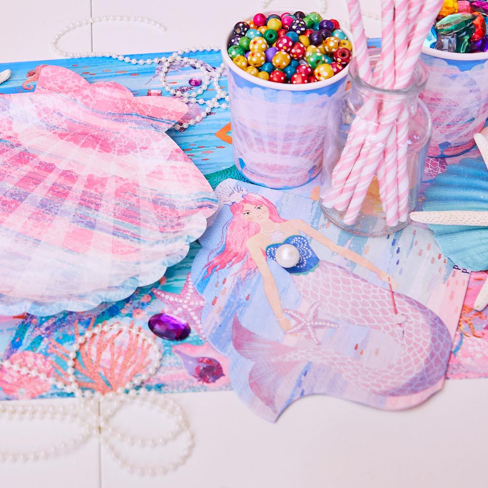 Party Pieces - Servilletas de fiesta sirenita de 16 unidades