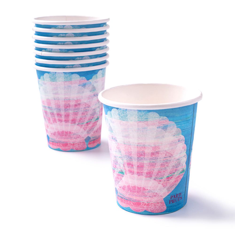 Party Pieces - Vasos de Cartón Sirena (8 unidades)