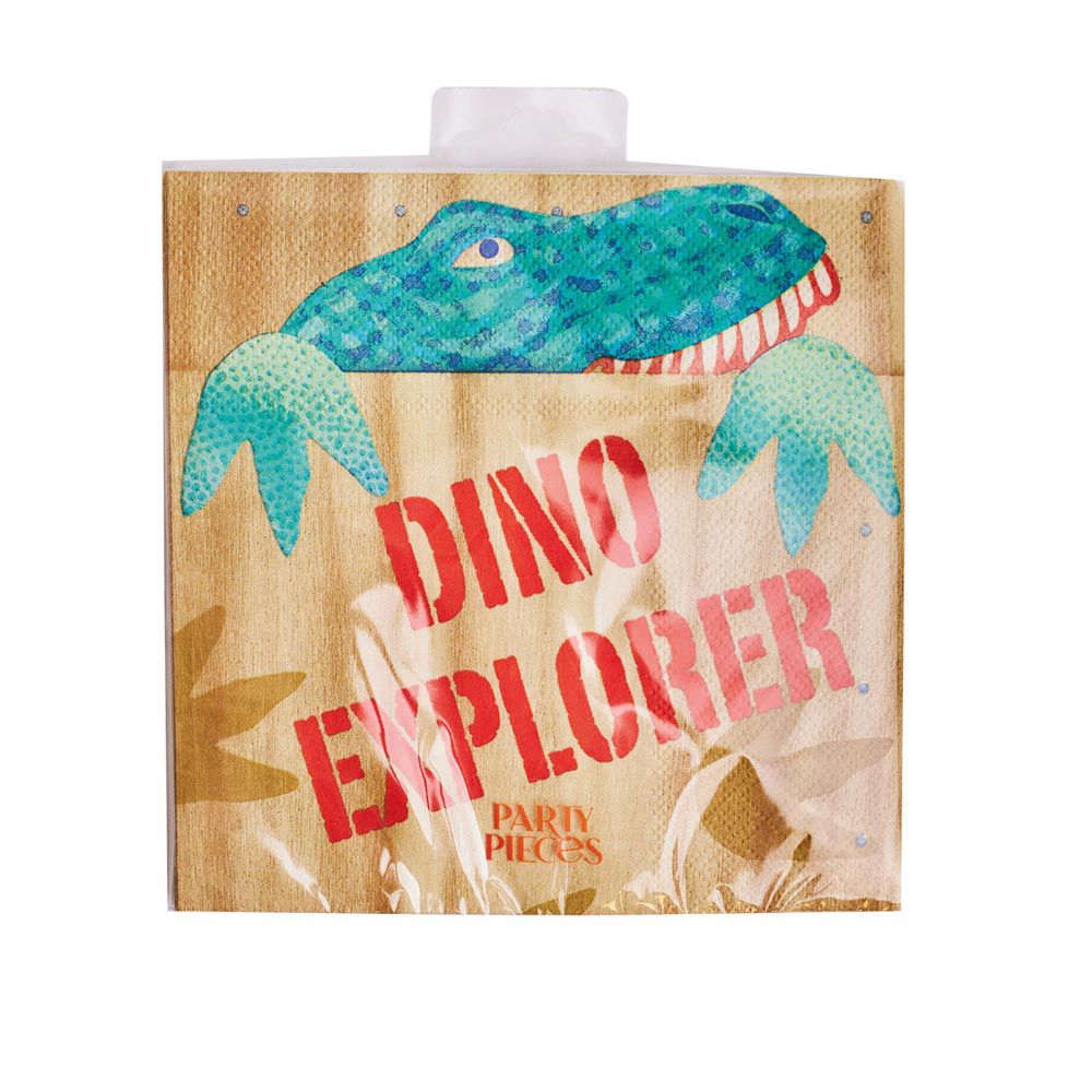 Party Pieces - Servilletas de Fiesta Dino Explorador, 16 unidades