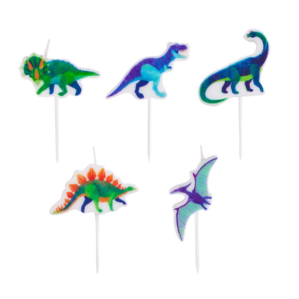 Party Pieces - Velas de fiesta de Dino el explorador (paquete de 5)