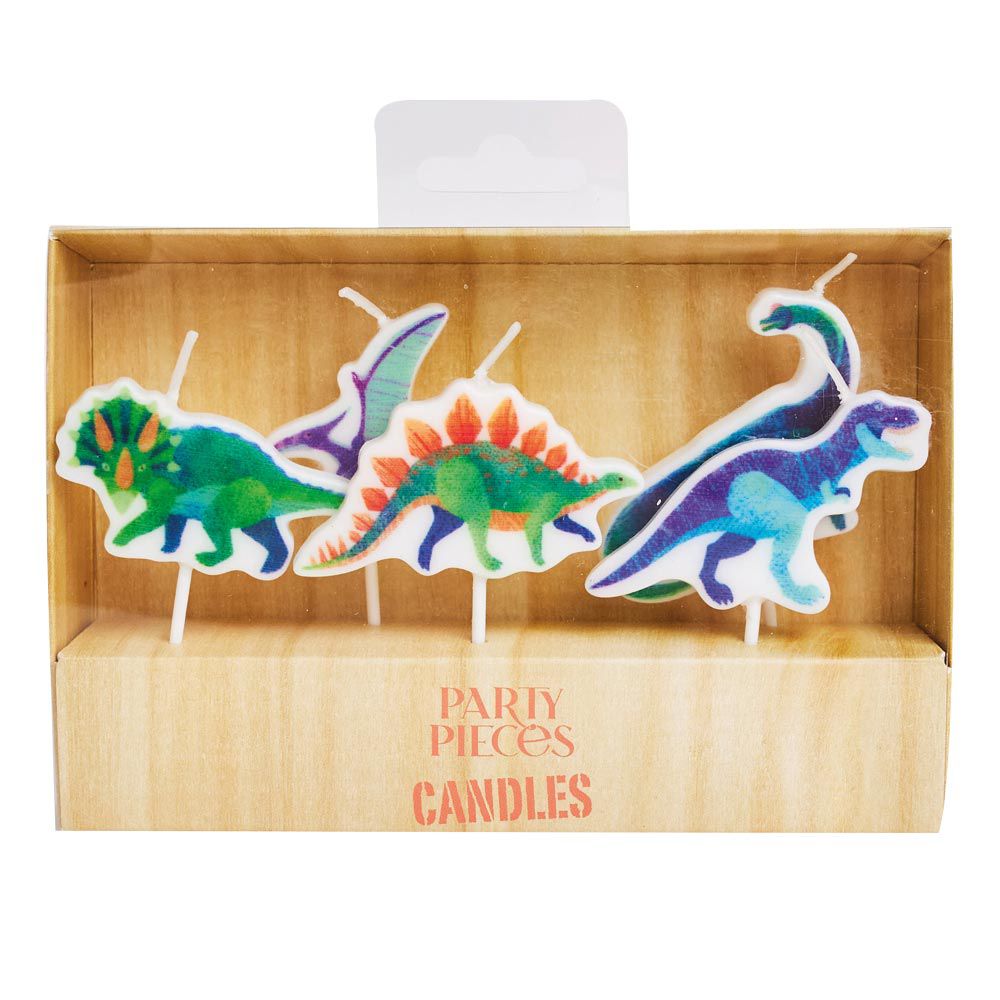 Party Pieces - Velas de fiesta de Dino el explorador (paquete de 5)