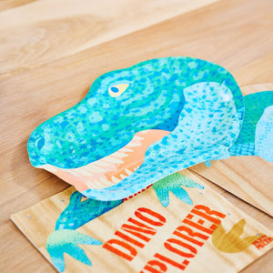 Party Pieces - Plato de Cartón de Fiesta Dino Explorador de 8 unidades