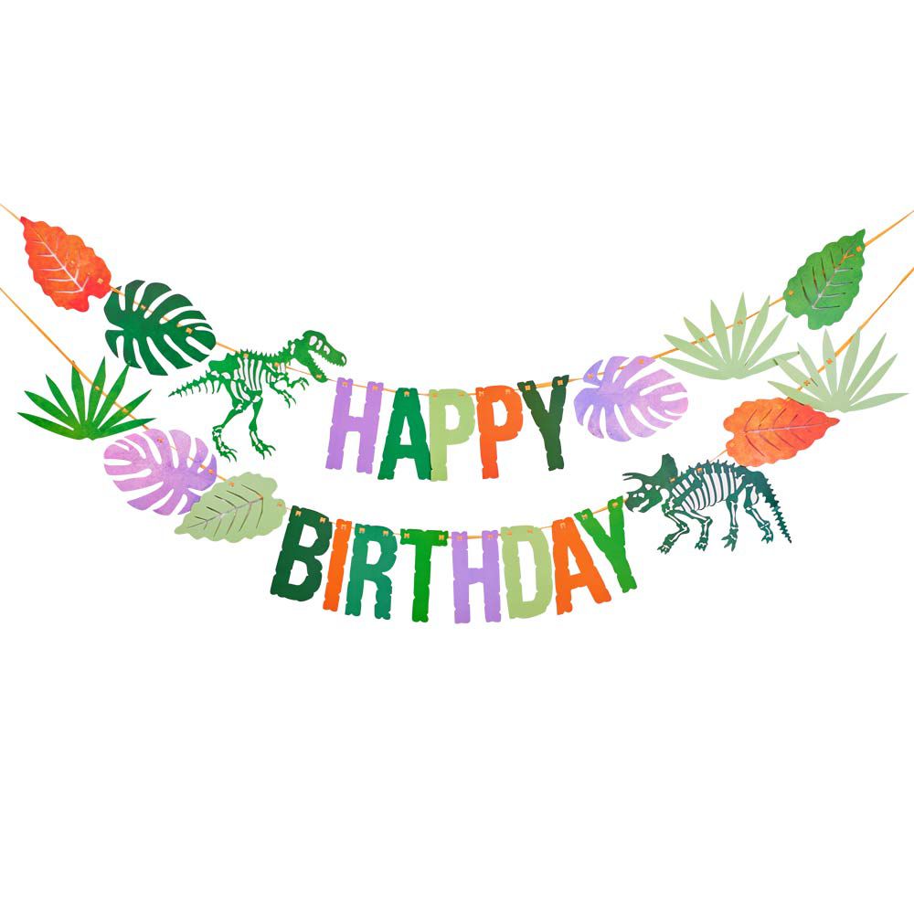 Party Pieces - Adorno colgante de dinosaurio explorador "Feliz cumpleaños"