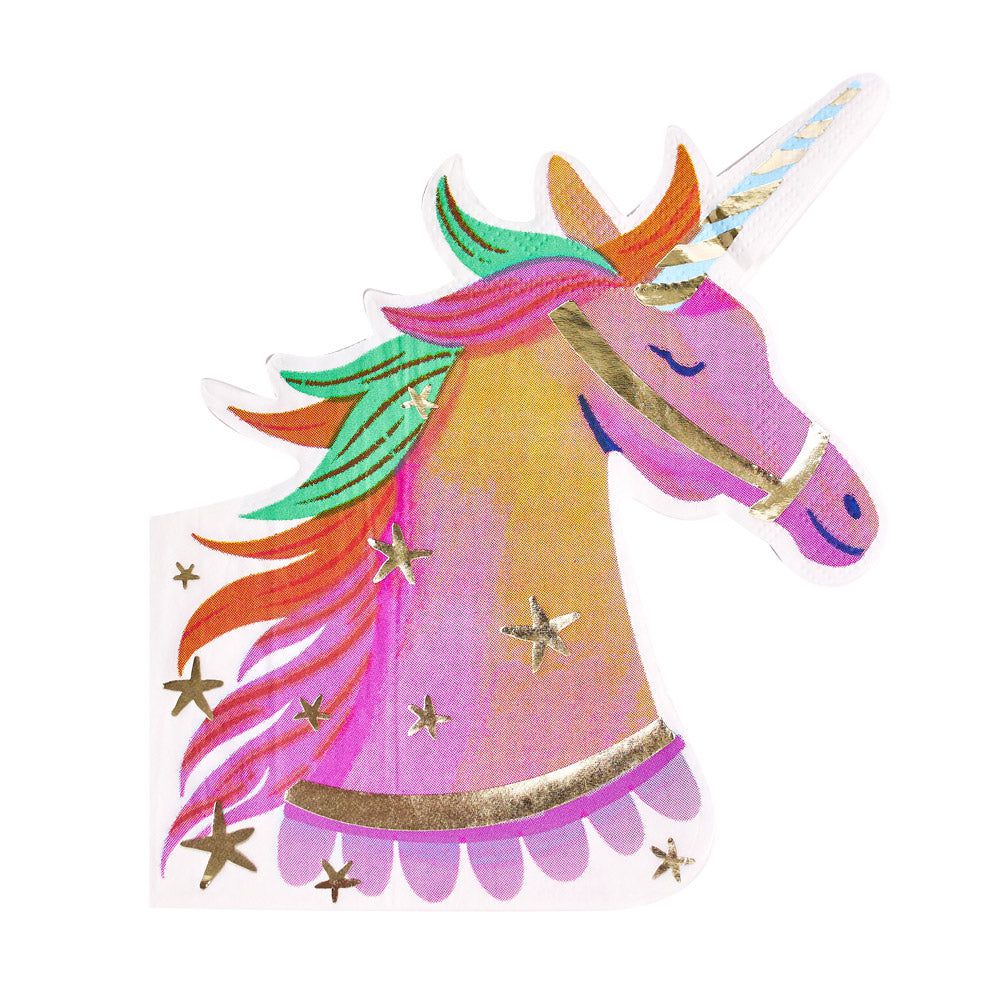Party Pieces - Servilletas de fiesta unicornio, paquete de 16 unidades