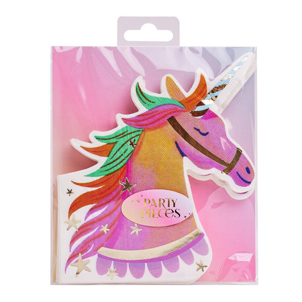 Party Pieces - Servilletas de fiesta unicornio, paquete de 16 unidades