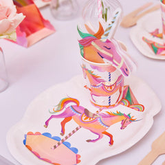 Party Pieces - Plato de cartón Unicornio (Paquete de 8)