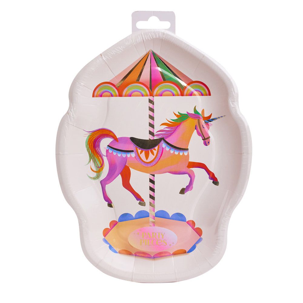 Party Pieces - Plato de cartón Unicornio (Paquete de 8)
