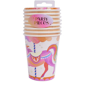 Party Pieces - Vasos de Cartón de Unicornio de 8 Unidades