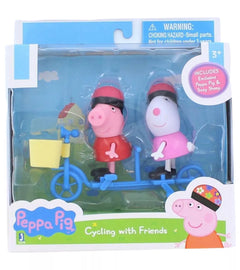 Peppa Pig - Set de juego con figuras Paseo en Bicicleta con un amigo
