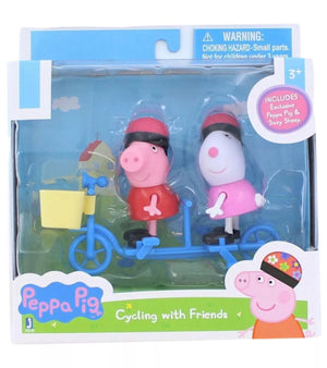 Peppa Pig - Set de juego con figuras Paseo en Bicicleta con un amigo