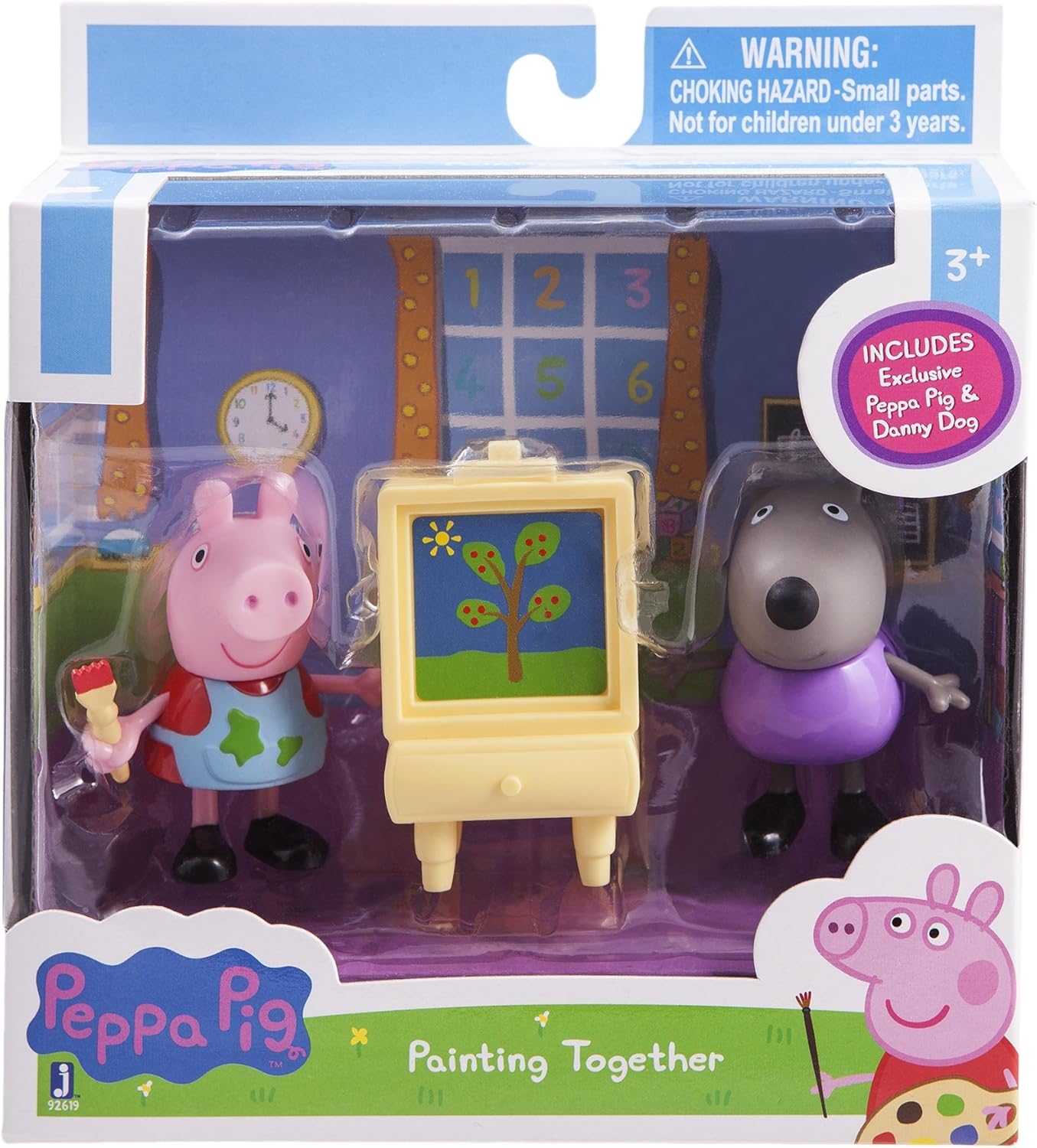 Peppa Pig - Peppa y Danny Perro Pintan Set de Figuras de Juguete