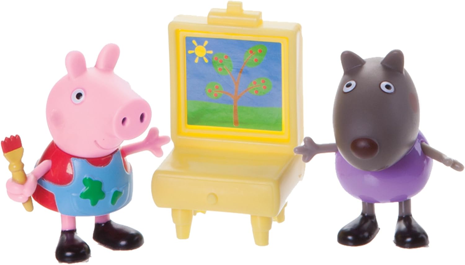 Peppa Pig - Peppa y Danny Perro Pintan Set de Figuras de Juguete