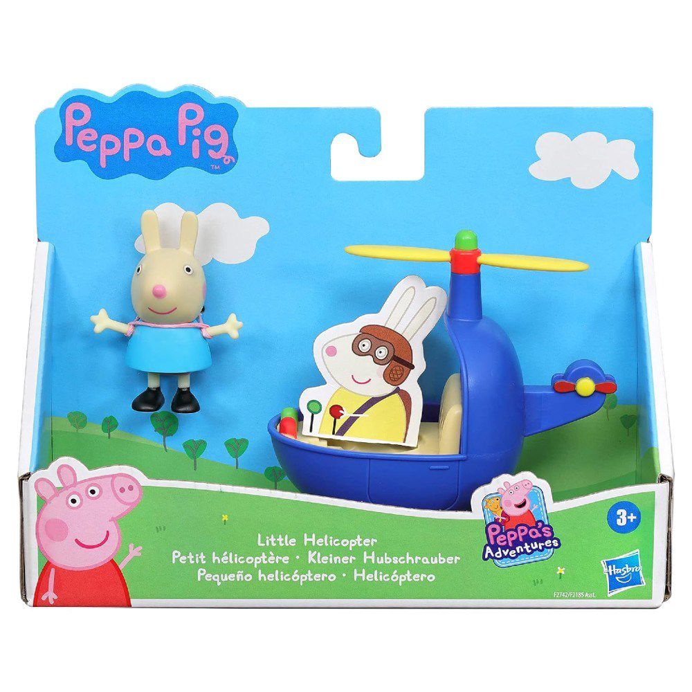 Peppa Pig - Figura individual y set de juguete helicóptero pequeño