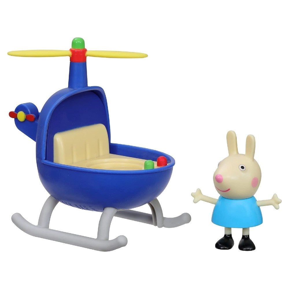 Peppa Pig - Figura individual y set de juguete helicóptero pequeño