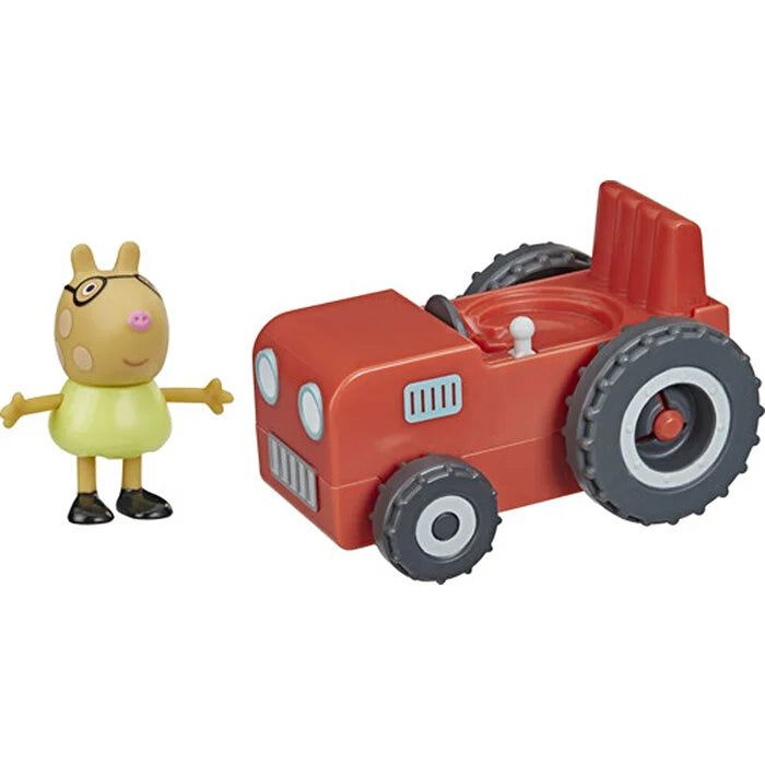 Peppa Pig - Figura Individual y Vehículo Mini Tractor, Set de Juguetes
