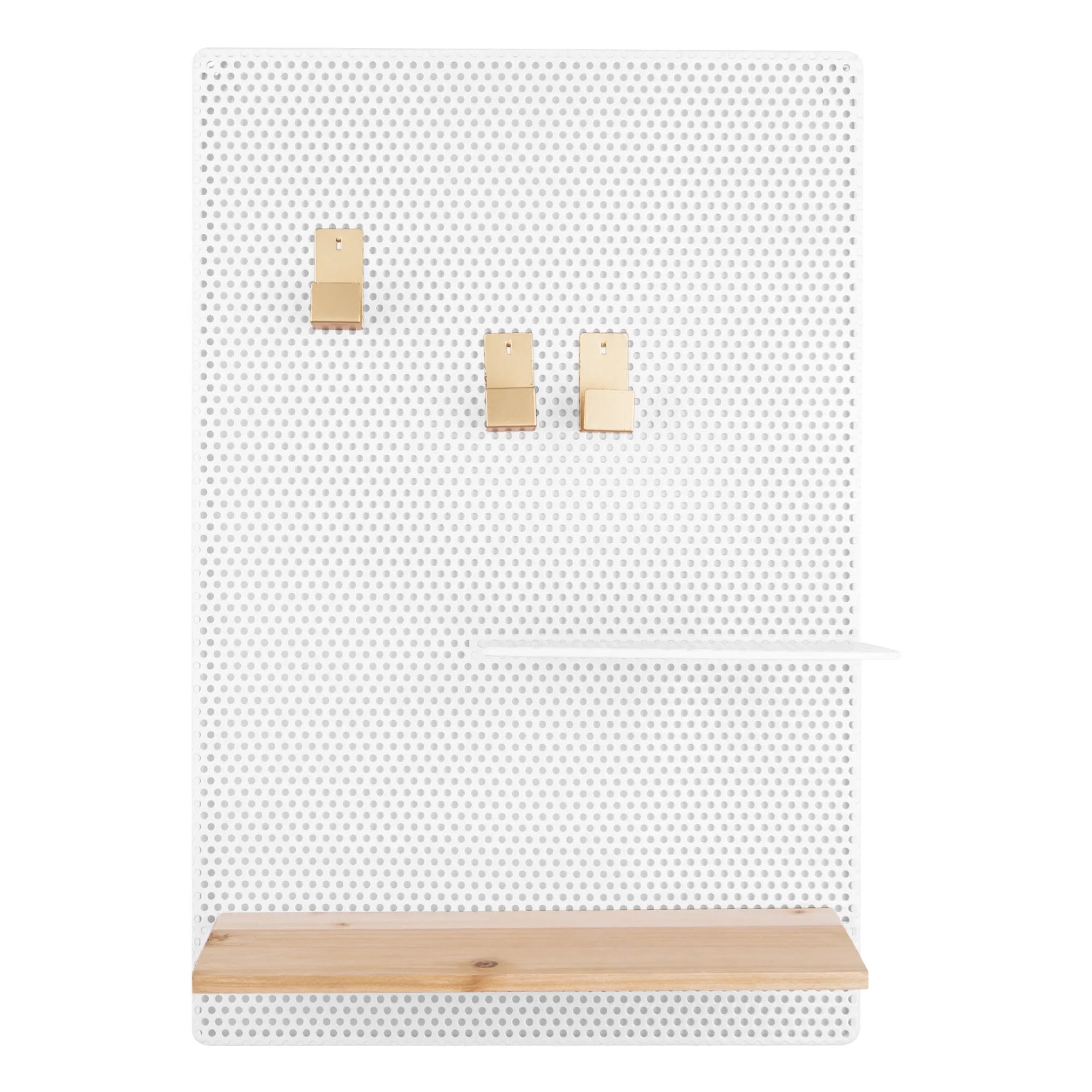 Present Time - Tablero de Notas de Metal Perforado | Blanco