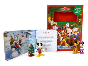 Phidal - Libro de actividades e historias en inglés de Mickey y sus amigos: ¡Diversión navideña! con figuras de juguete