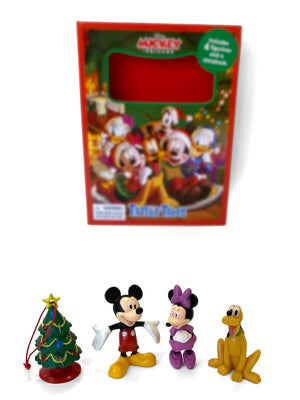 Phidal - Libro de actividades e historias en inglés de Mickey y sus amigos: ¡Diversión navideña! con figuras de juguete