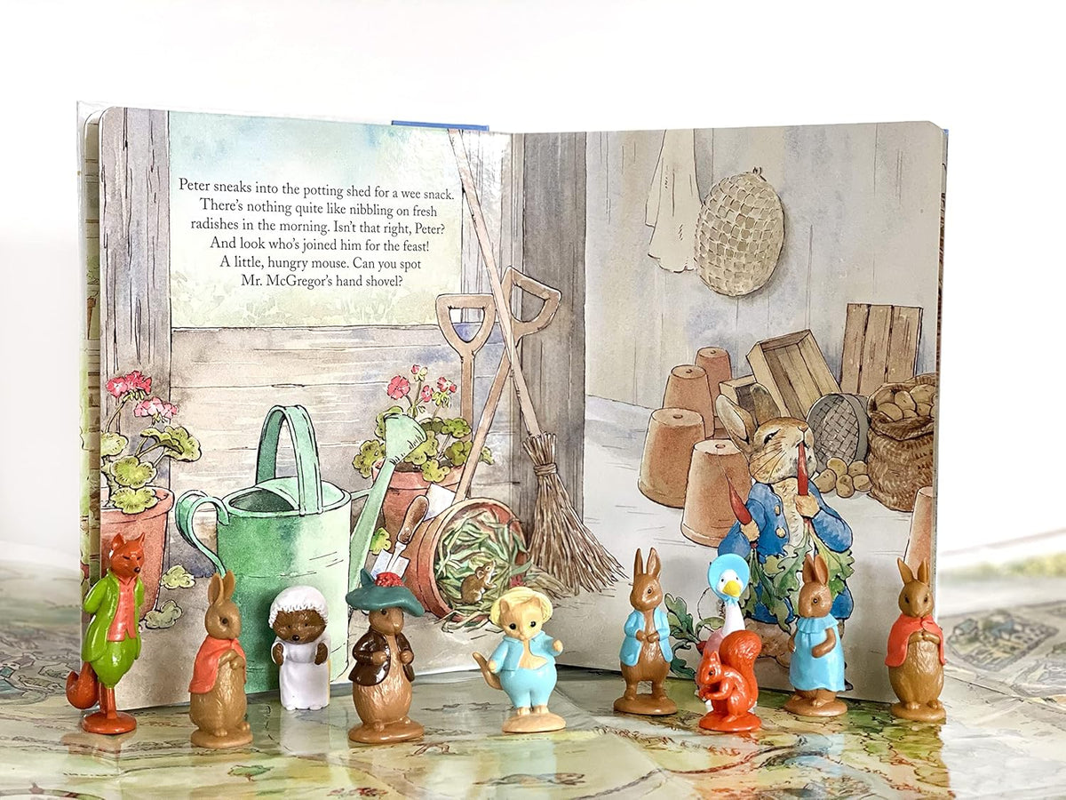 Phidal - Libro de actividades e historias en inglés con figura de Peter Rabbit