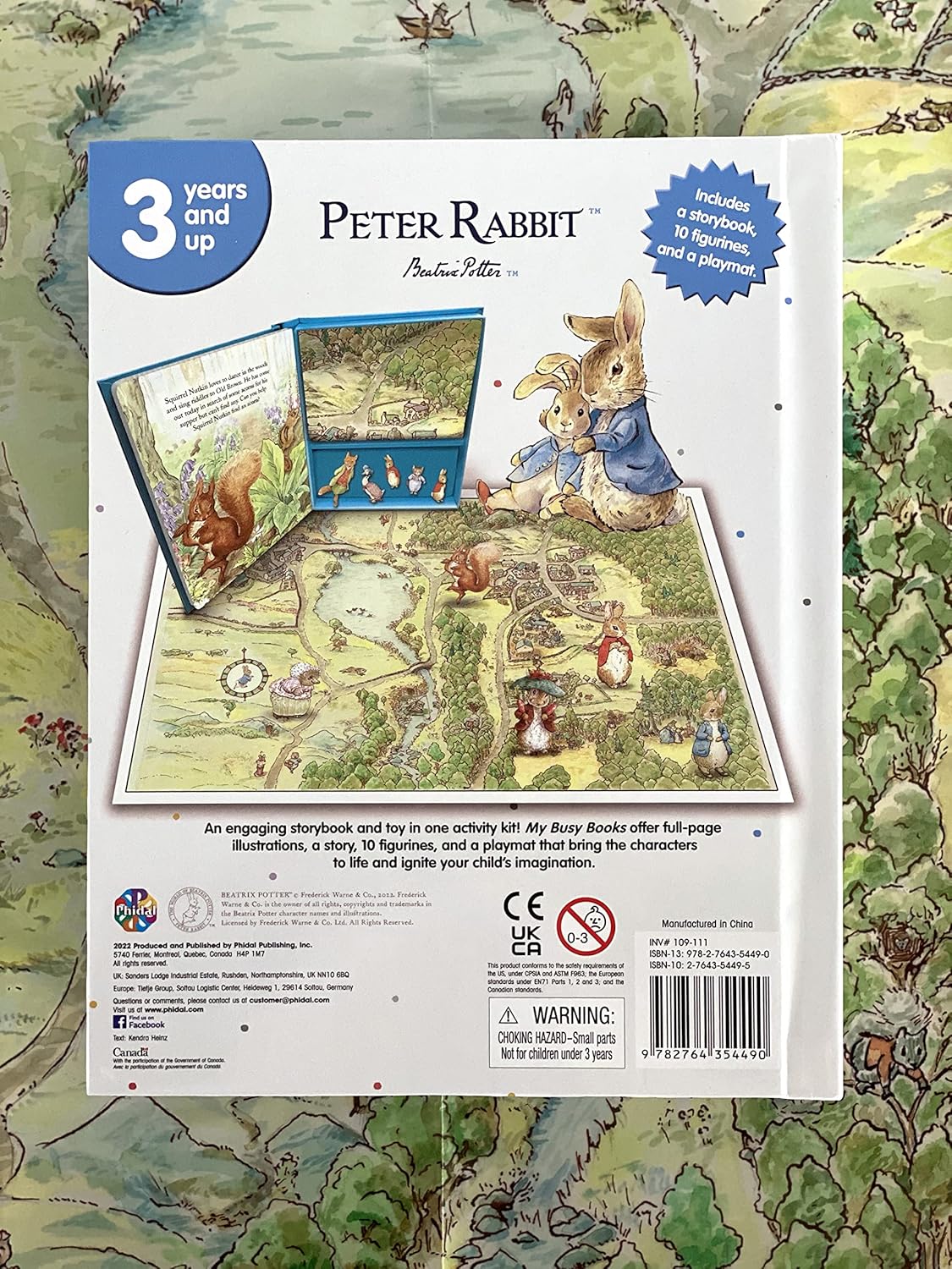 Phidal - Libro de actividades e historias en inglés con figura de Peter Rabbit