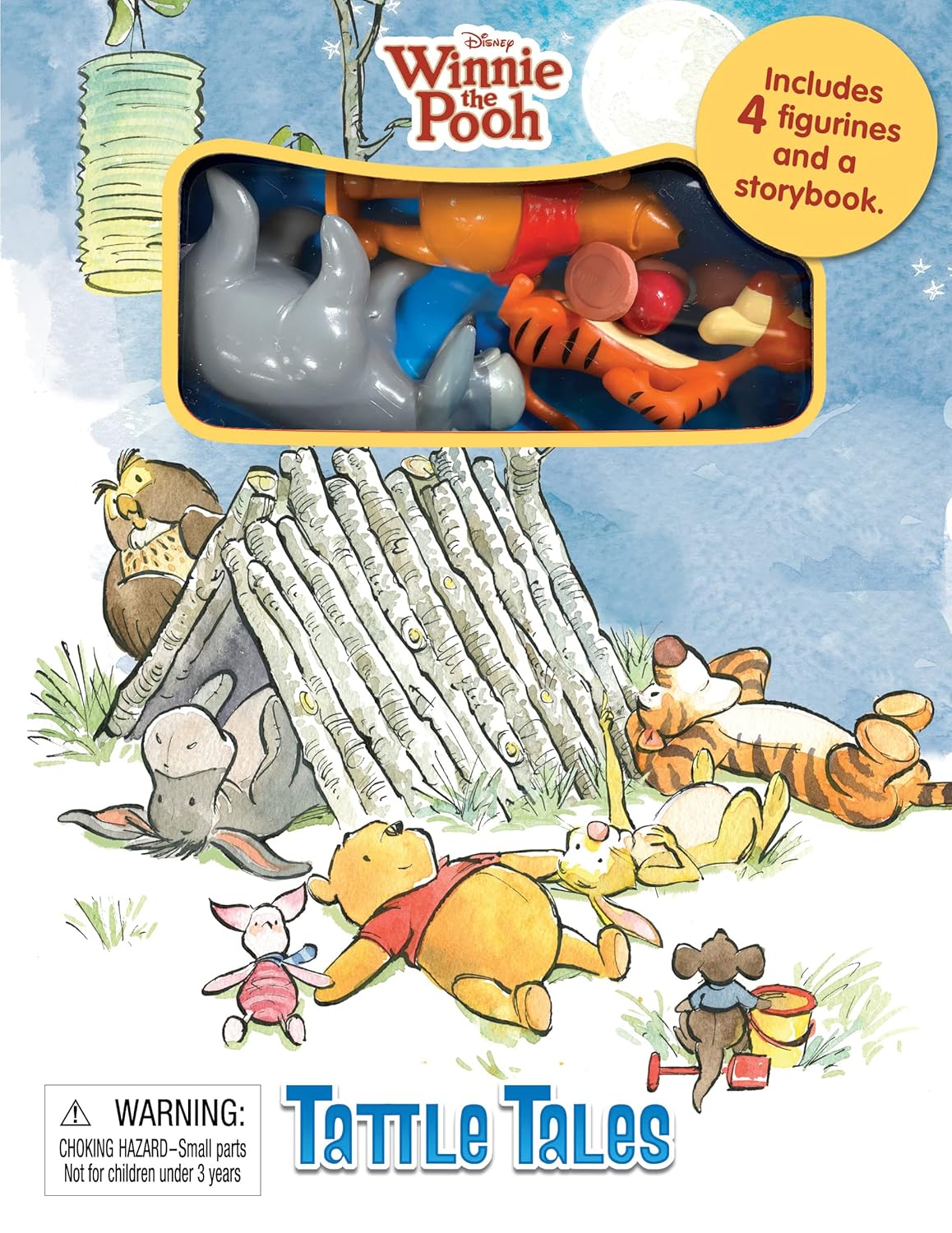 Phidal - Winnie the Pooh Tattle Tales Libro de actividades e historia en inglés con figura de juguete