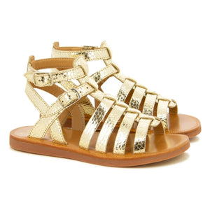 Pom d'Api - Sandalia gladiador Plagette | Oro