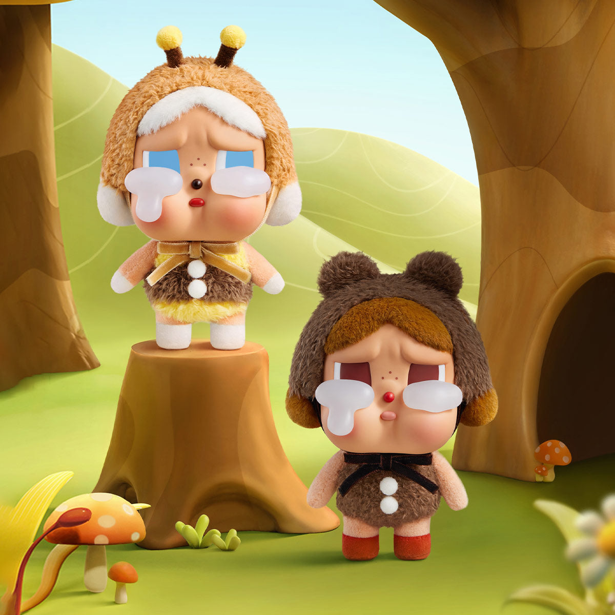 Pop Mart - Muñeco de peluche de vinilo original Crybaby Crying Again Series, paquete sorpresa ciego