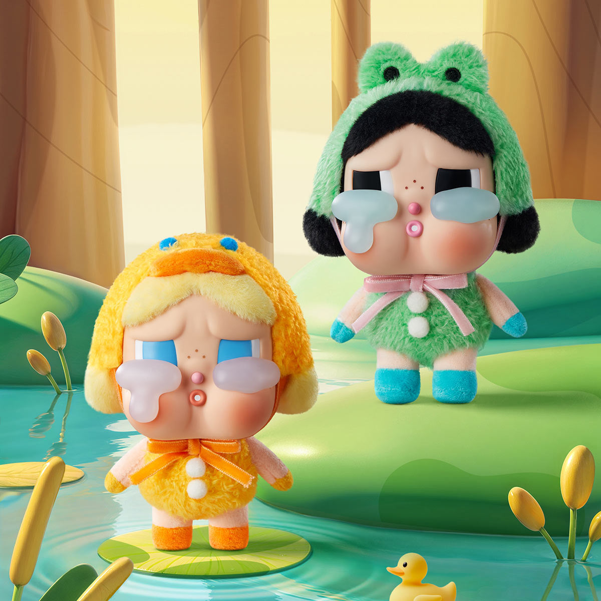 Pop Mart - Muñeco de peluche de vinilo original Crybaby Crying Again Series, paquete sorpresa ciego
