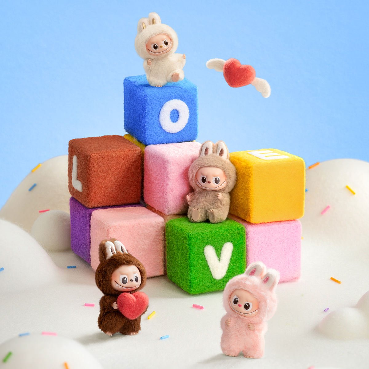 Pop Mart - Llavero de peluche original The Monsters Pin For Love N-Z