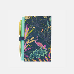 Portico Designs - Sara Miller: Bloc de notas mini y bolígrafo Botanic Paradise