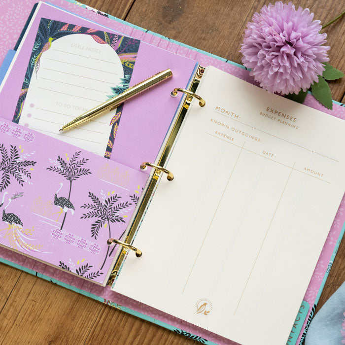 Portico Designs - Sara Miller: Agenda Organizadora Avestruz y Palmeras