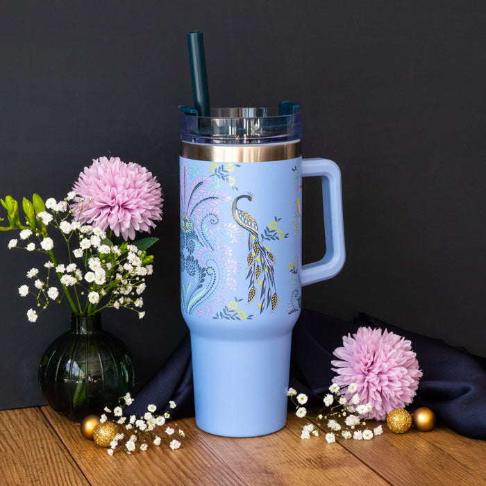 Portico Designs - Sara Miller: Botella de agua Savannah de 115 ML con pajita