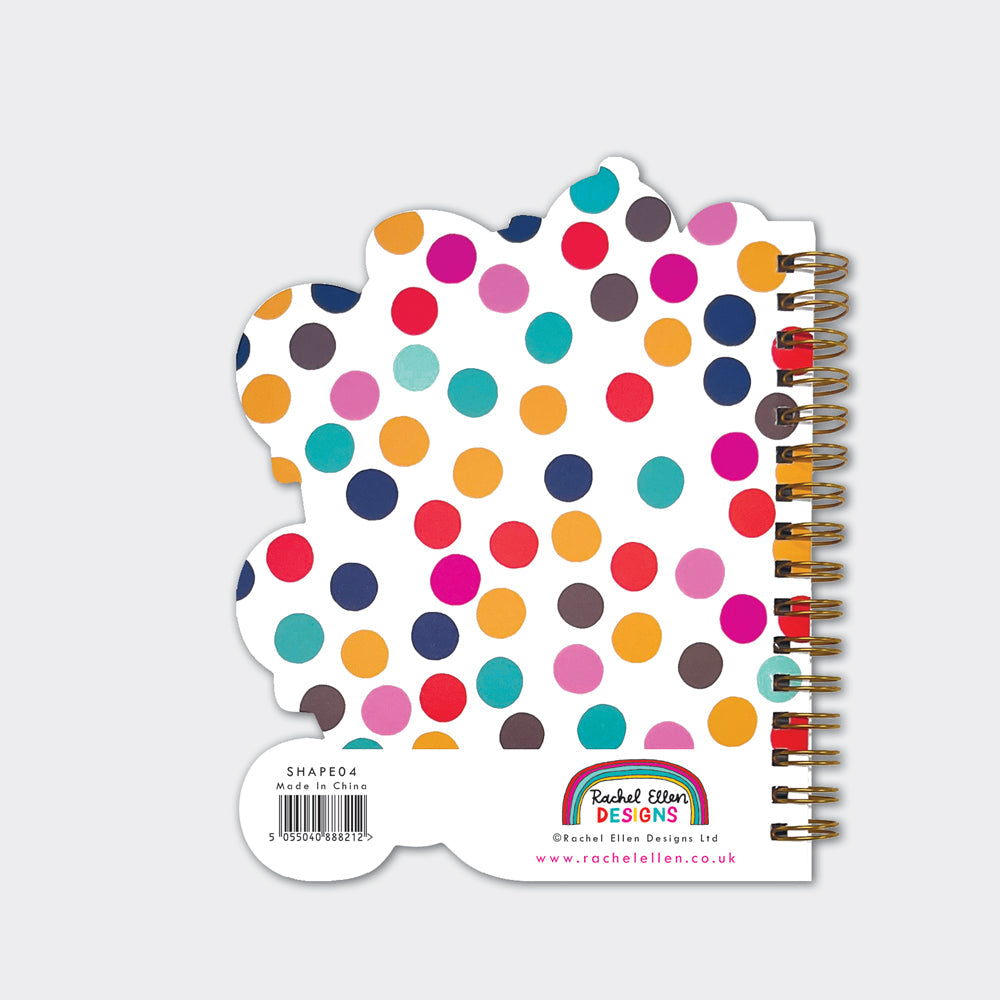 Rachel Ellen - Cuaderno de tapa dura en forma de perro moteado