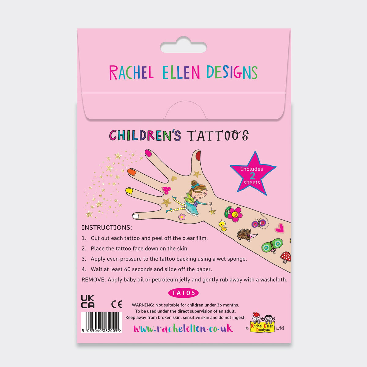 Rachel Ellen - Tatuajes temporales infantiles Fairy Friends