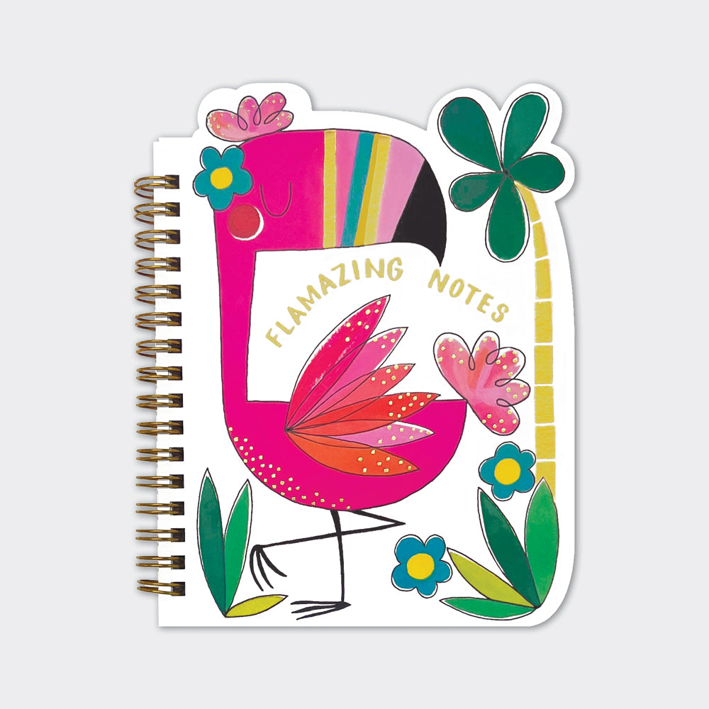 Rachel Ellen - Cuaderno de espiral con forma de flamenco
