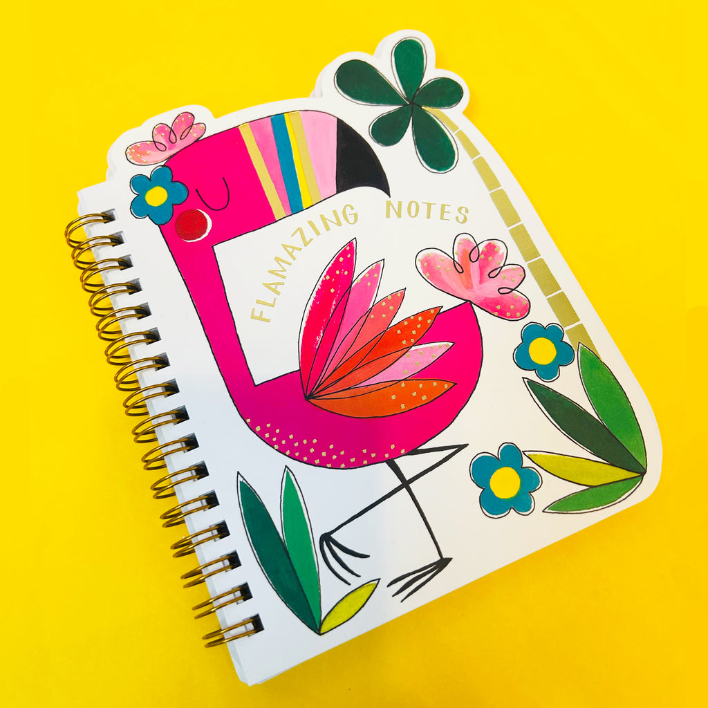 Rachel Ellen - Cuaderno de espiral con forma de flamenco