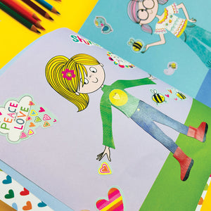 Rachel Ellen - Libro de colorear y actividades de la escena de pegatinas Grl Pwr