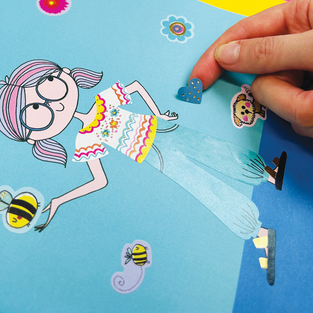 Rachel Ellen - Libro de colorear y actividades de la escena de pegatinas Grl Pwr