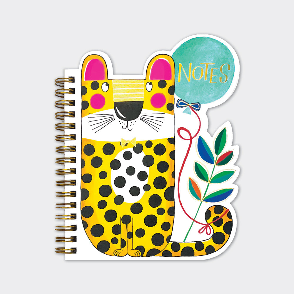 Rachel Ellen - Cuaderno de tapa dura con forma de leopardo