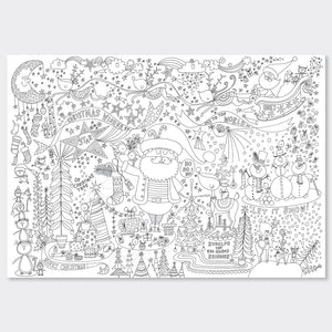 Rachel Ellen - Pósteres gigantes para colorear de Papá Noel y sus amigos