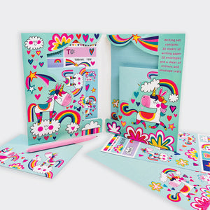 Rachel Ellen - Set de escritura Unicornio arcoíris