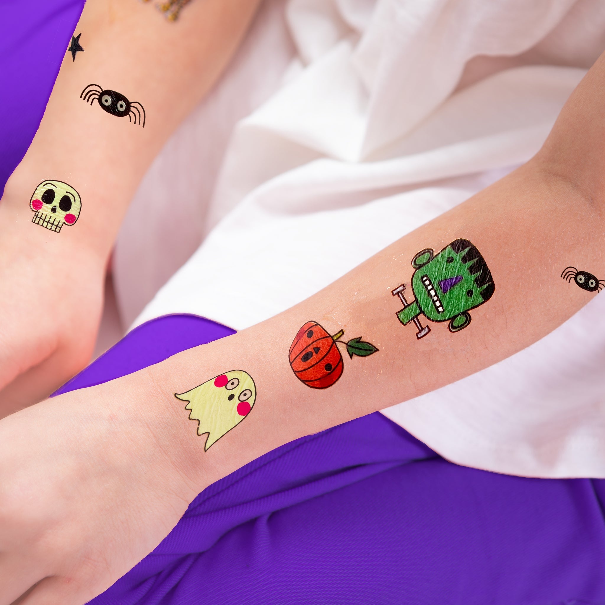 Rachel Ellen - Tatuajes temporales infantiles de Halloween espeluznantes