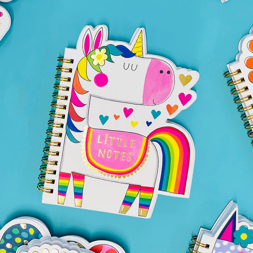 Rachel Ellen - Cuaderno de espiral con forma de unicornio