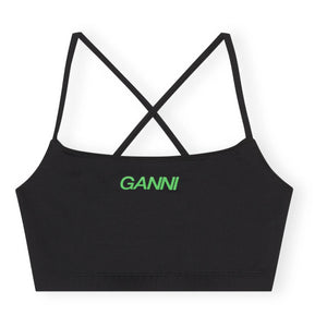 Ganni - Sujetador deportivo activo de material reciclado | Negro