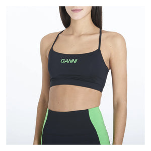 Ganni - Sujetador deportivo activo de material reciclado | Negro