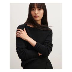 Bompard - Jersey de cuello redondo, manga martillo, cachemira | Negro