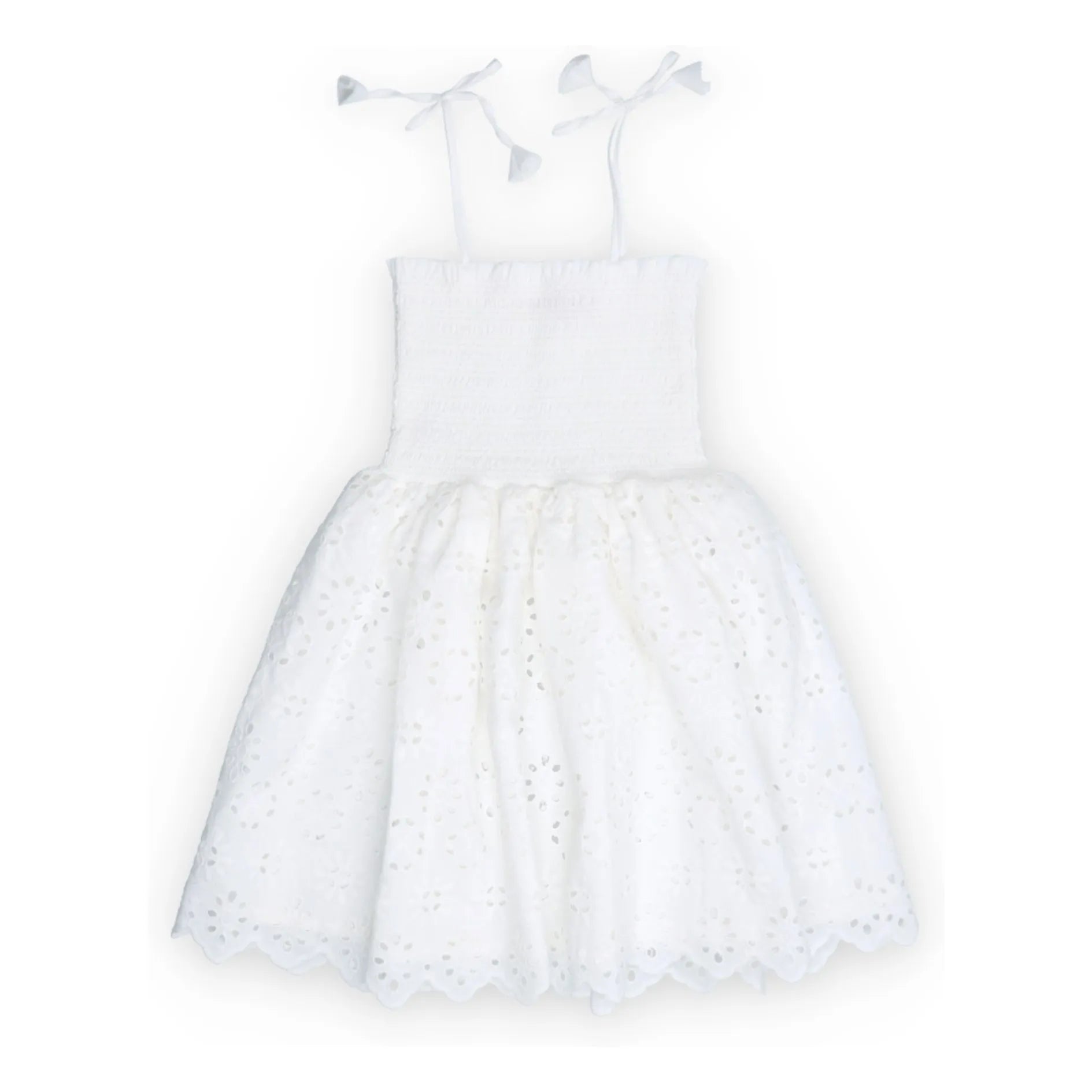 the new society - Vestido Bordado en Inglés Sakura | Blanco